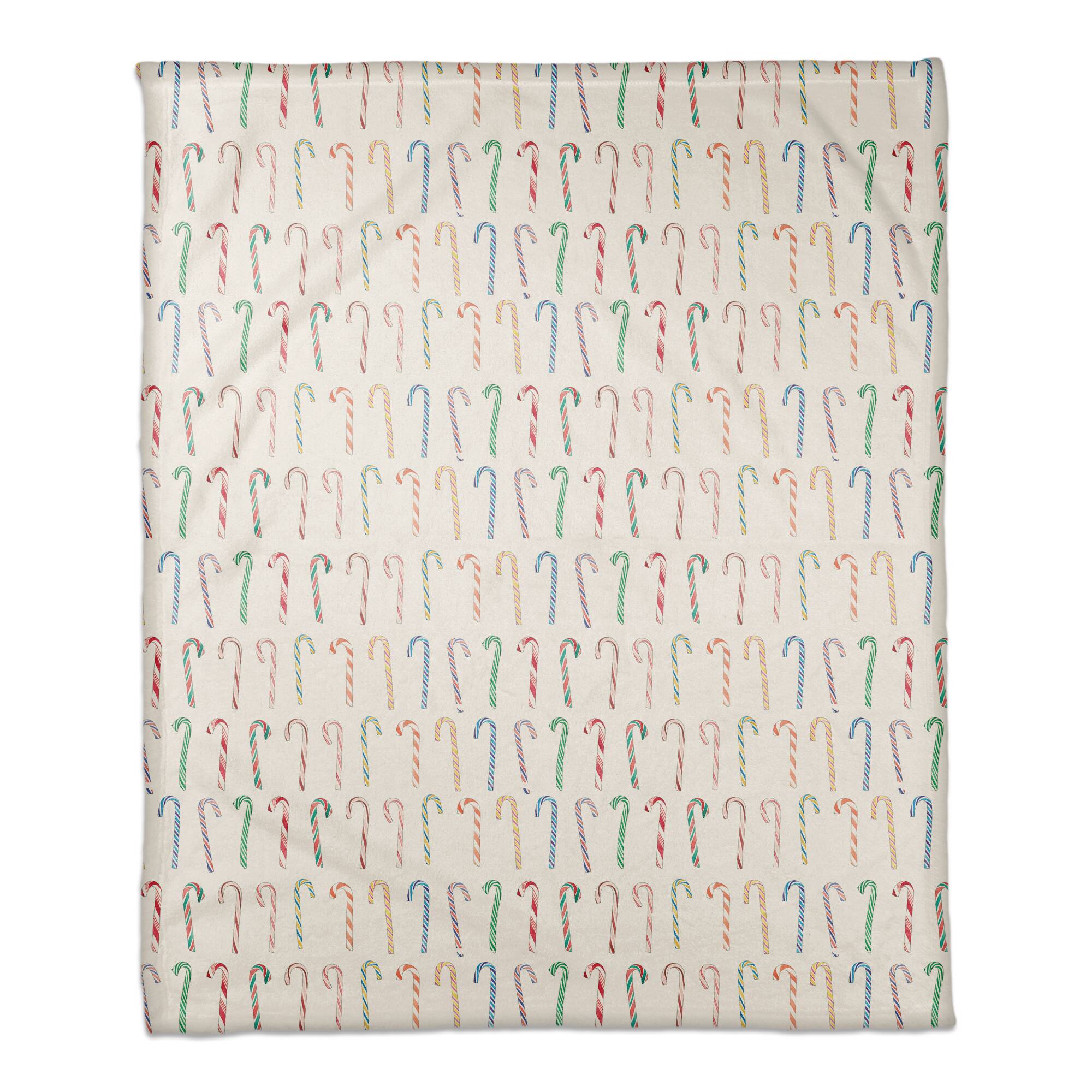 Candy Cane Pattern 50x60 Coral Fleece Blanket